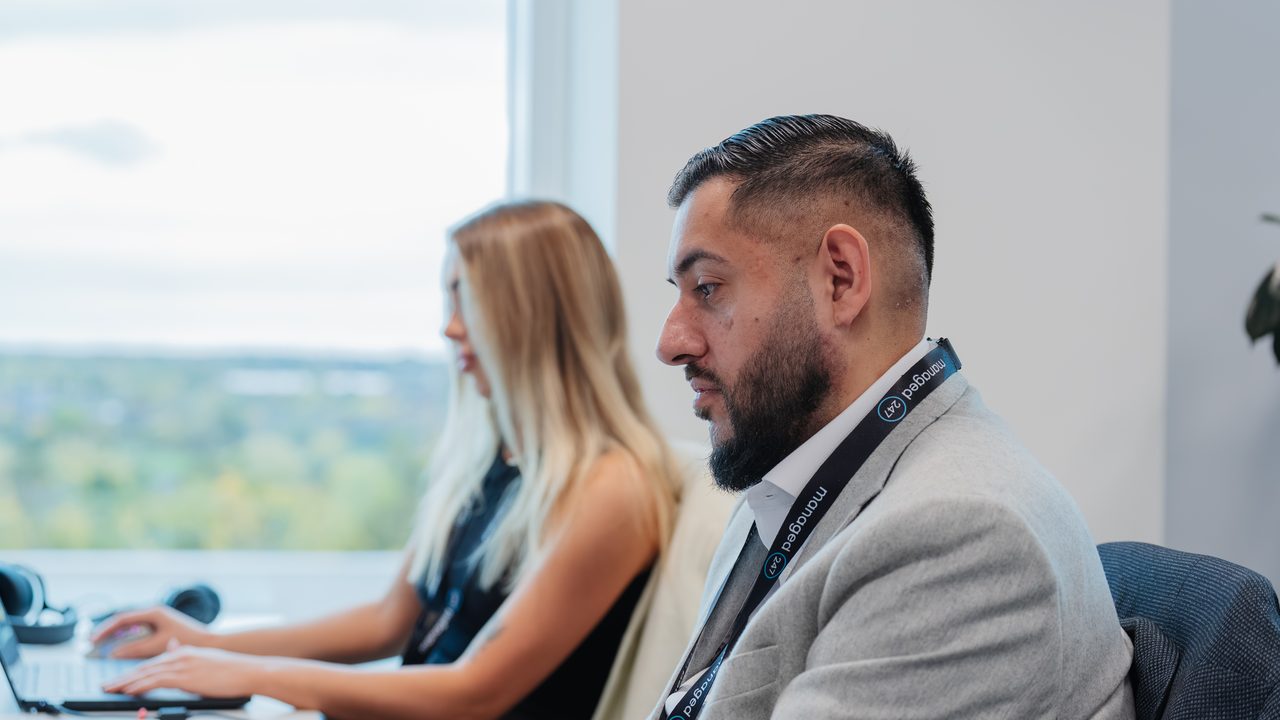 Managed247 Azure engineer at work in the UK