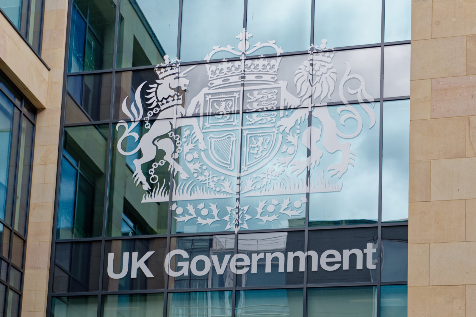 A UK government building, representing public sector cloud support on the G-Cloud 15 framework