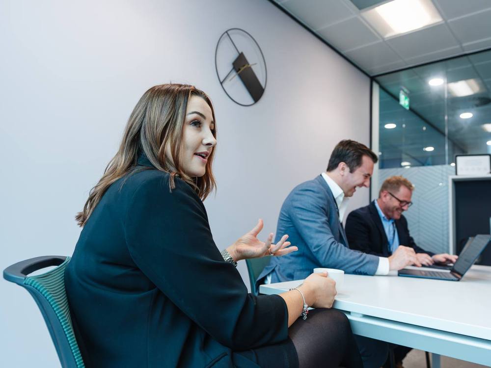 A Managed247 managed endpoint detection and response planning session in the office