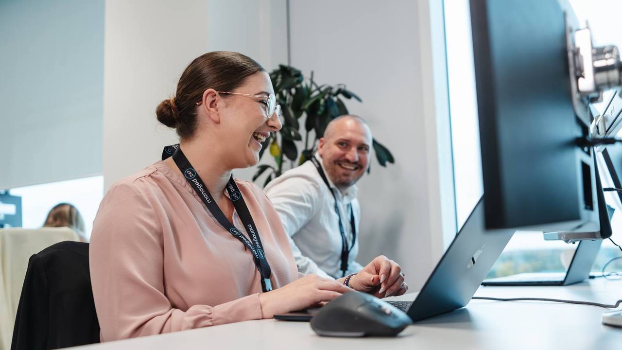 A Managed247 engineer delivering penetration testing from the UK service desk